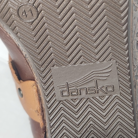 Dansko Rach Leather Two-Tone Braid Accent Clog 41 - Picture 10 of 11